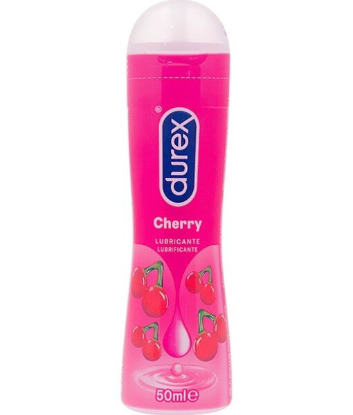 50 ml bottle of Durex Play Cherry lubricant with a cherry taste