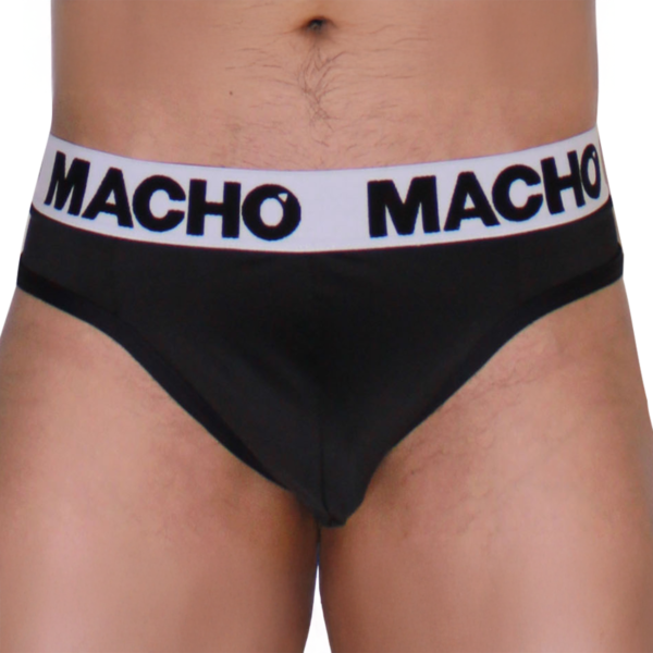 Macho Underwear MTG002 jockstrap seen from the front and back, with its two rear straps