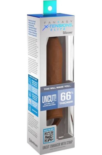 Fantasy X-tensions Elite Uncut silicone penis sleeve with strap
