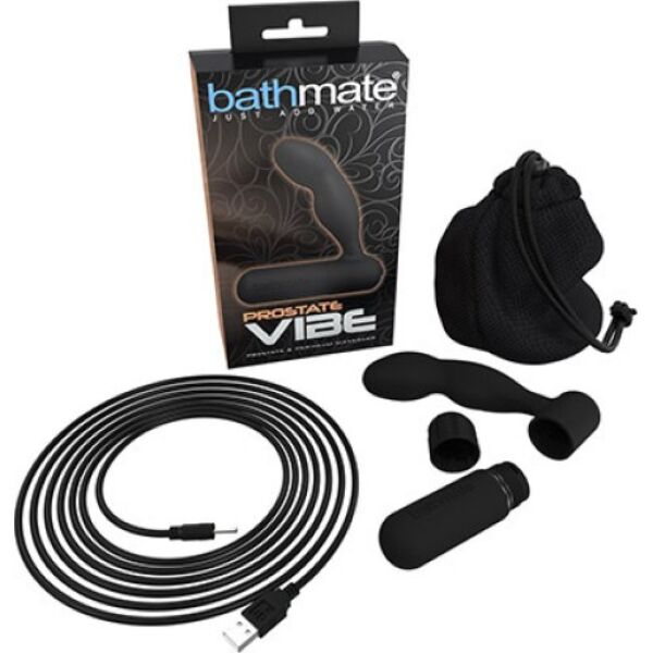 Black Bathmate Prostate Vibe prostate massager with its bullet vibrator