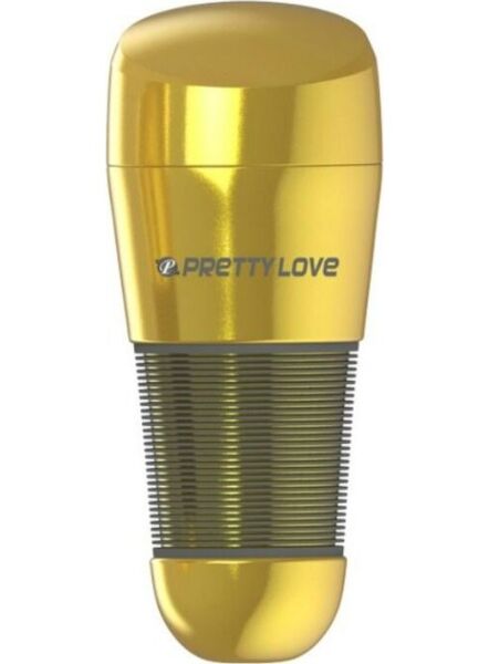 Pretty Love BM-00900T49NNJ vagina-shaped masturbator with a gold case