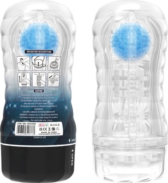 Pretty Love BM-009249N masturbator cup with a rolling ball design