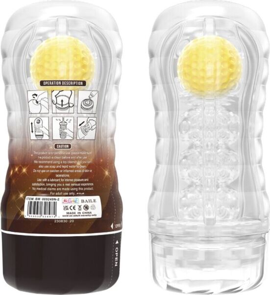 Pretty Love BM-009249N-2 masturbator with rolling ball design