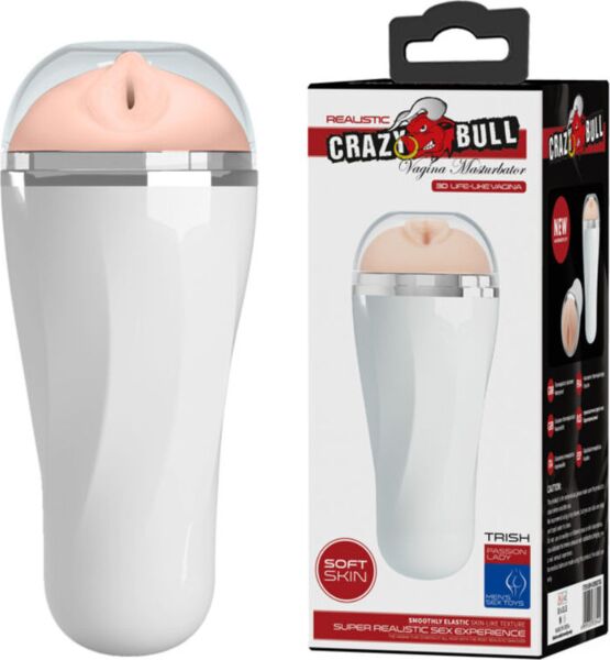 Crazy Bull Trish masturbator with a realistic vaginal opening and pearlescent-finish shell