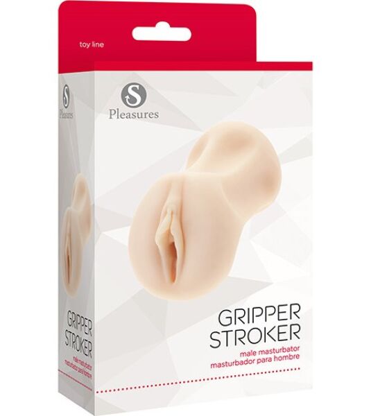 S Pleasures Gripper Stroker masturbator in vanilla