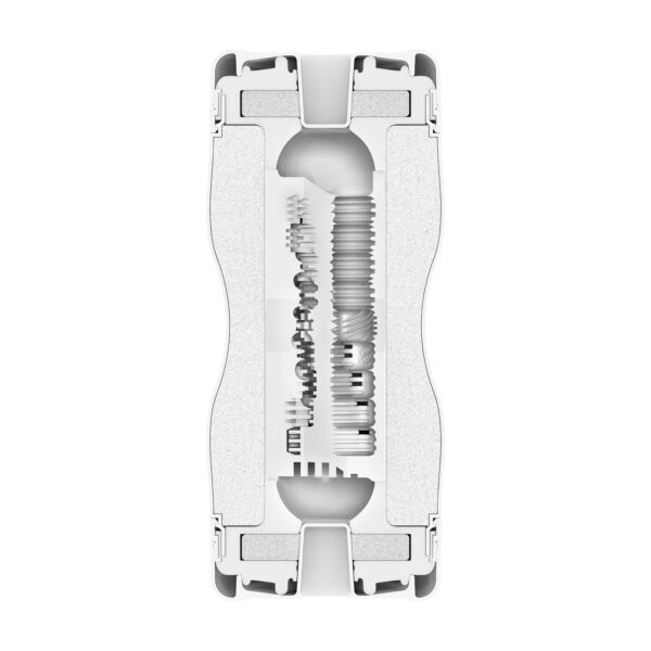 Tenga Dual Sensation Cup Extremes masturbator, two-sided cup in white and black