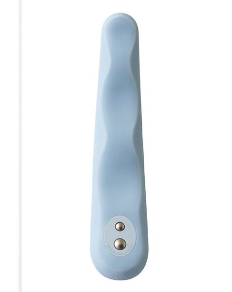 Iroha Minamo vibrator in light blue with a wave-textured surface