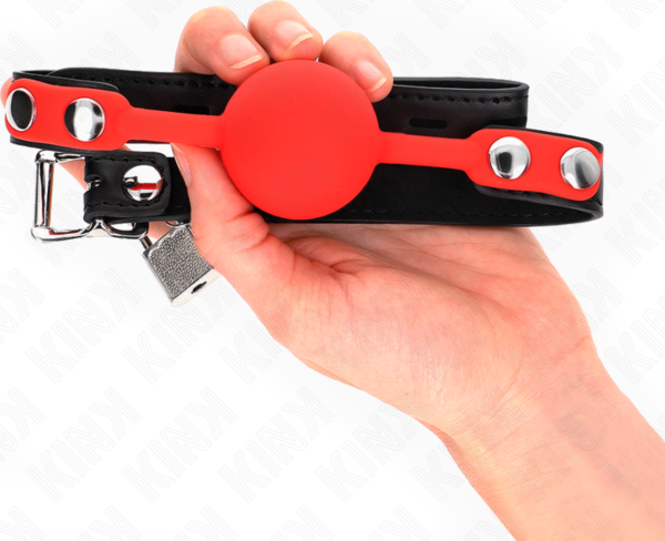 Kink ball gag 4 cm with lock and its strap