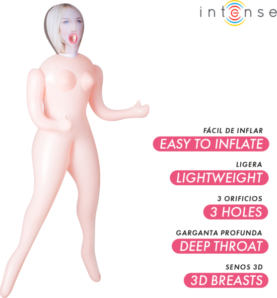 Inflatable doll Intense Dolls Ingrid with three orifices and 3D breasts