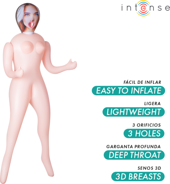 Intense Dolls Nicole inflatable doll with three orifices