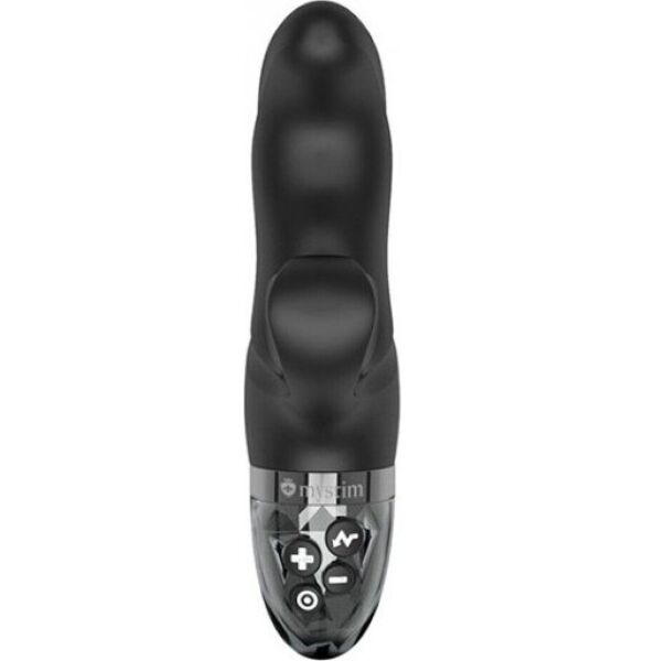 Black Mystim Hop Hop Bob Black rabbit vibrator with e-stim function
