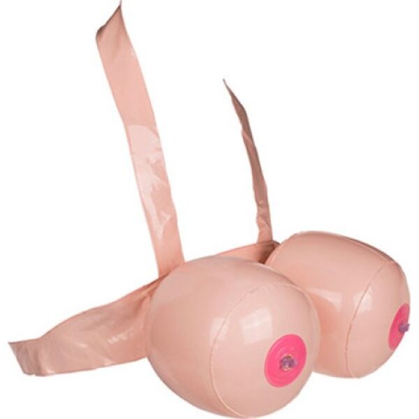 Out Of The Blue Boob Battle inflatable boobs with their two bras