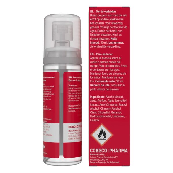 Cobeco Feromonas pheromone perfume in its 20 ml pack
