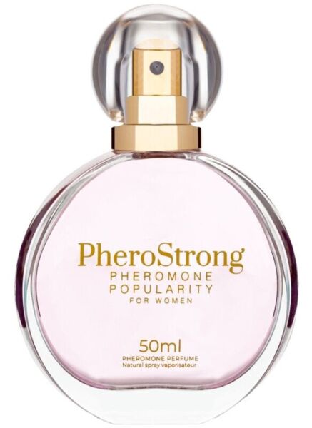 Bottle of PheroStrong Popularity for Women pheromone perfume, 50 ml
