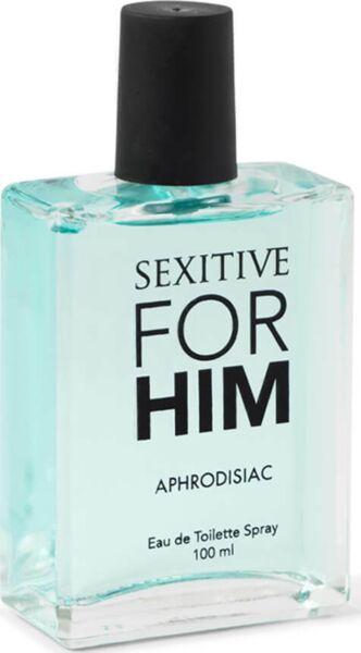 Sexitive For Him 100 ml perfume, glass spray bottle and its box
