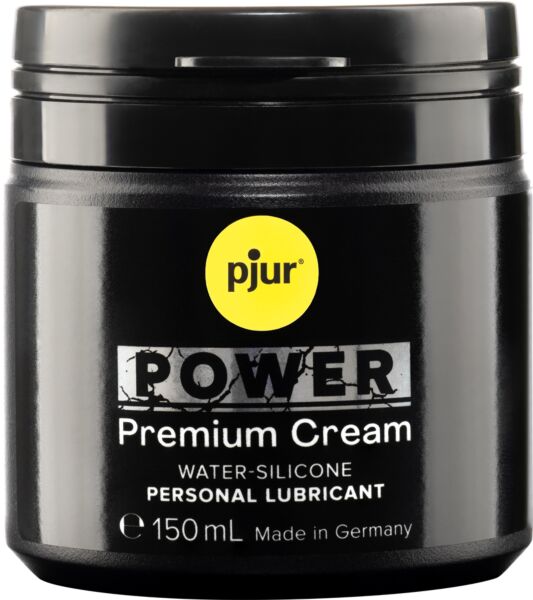 Pjur Power cream lubricant, water and silicone bottle