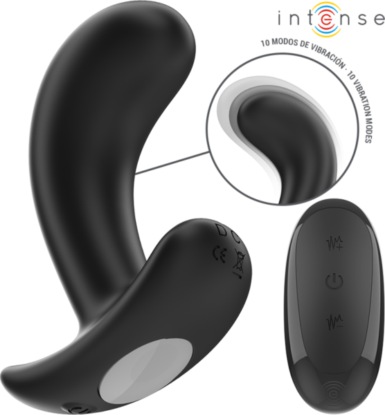 Black Intense Chandler butt plug with remote control