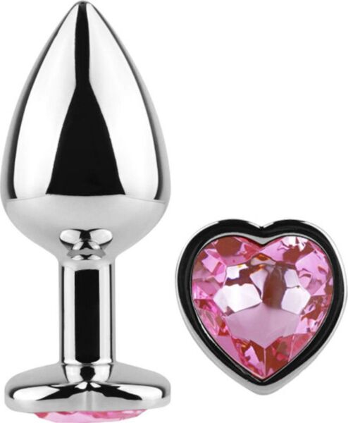 Secretplay Corazón metal butt plug with a heart-shaped base