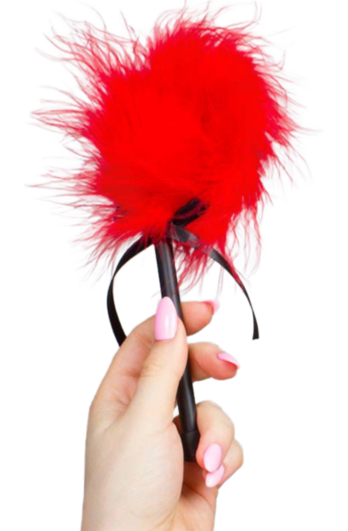 Secret Play marabou feather tickler with its handle