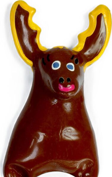 Condomerie Stag XL hand-painted novelty condom, a decorative joke condom