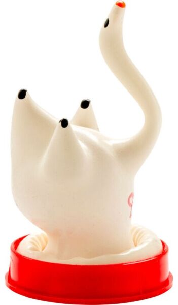 Condomerie Handpainted Swan decorative novelty condom, hand-painted with a swan