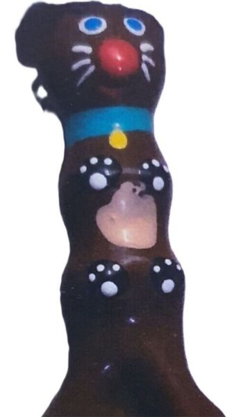 Condomerie Brown Dachshund XL novelty condom, hand-painted with a dachshund