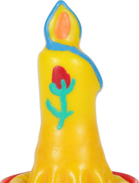 Condomerie Candle novelty condom, hand-painted with a candle