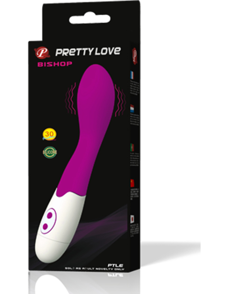 Pretty Love Bishop G-spot vibrator in lilac and white