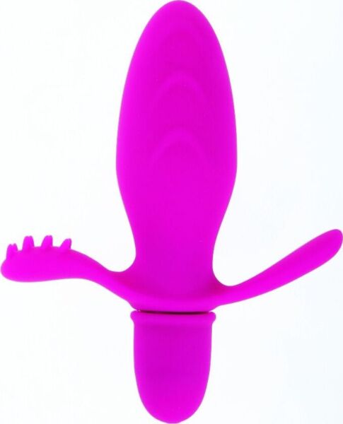 Pretty Love Flirtation Fith vibrating butt plug with its handle and perineum massager