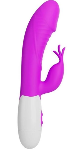 Pretty Love Rasmussen rabbit vibrator with an insertable part and clitoral arm