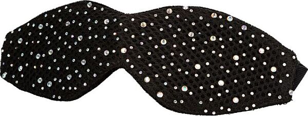 Black CalExotics Radiance Blackout blindfold with rhinestones