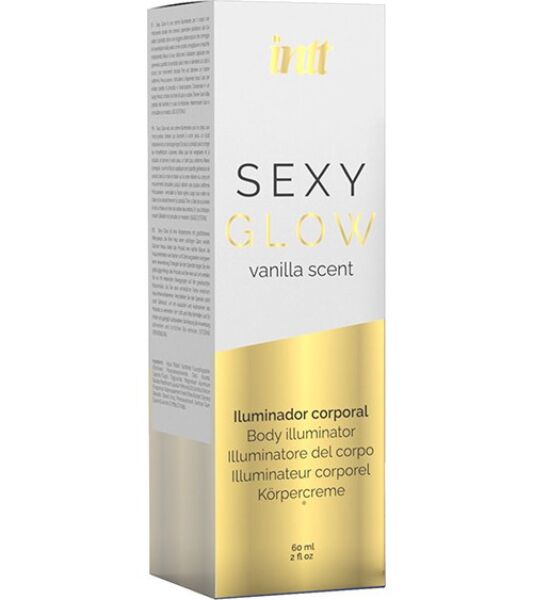 INTT Sexy Glow body shimmer cream in its bottle with pump dispenser