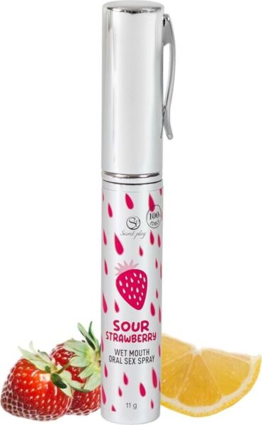 Secret Play oral sex spray in Sour strawberry and Refreshing mint flavours