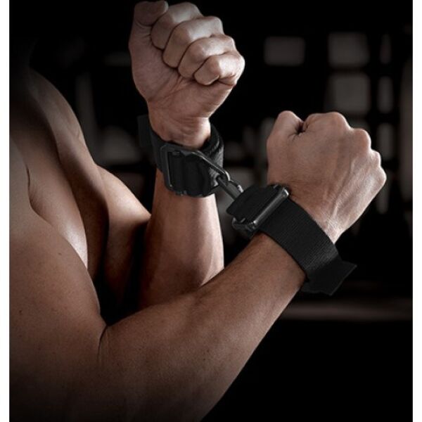 Pipedream SR Command Heavy Duty Cuffs handcuffs in nylon webbing with stainless steel rings