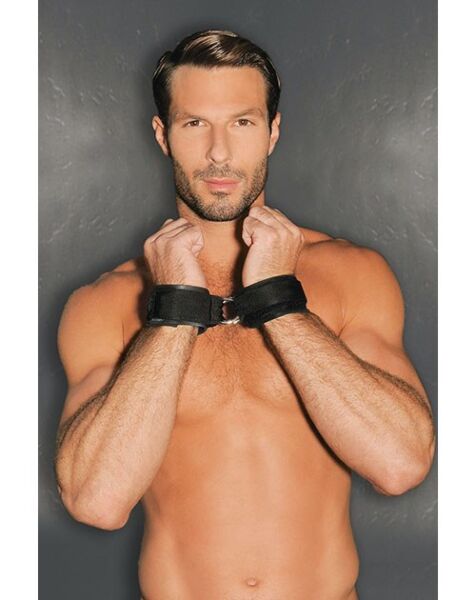 Sportsheets Super Cuffs black neoprene handcuffs with Velcro fastening