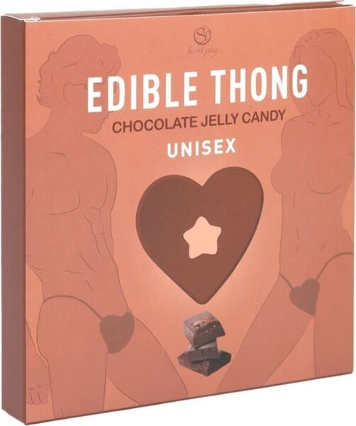Secret Play edible gummy thong, heart-shaped