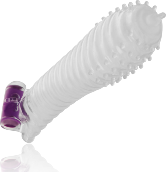 Textured Ohmama Penis Sleeve 15 cm with bullet vibrator