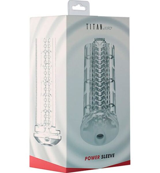 Kiiroo Titan Power Sleeve, an inner sleeve made of clear TPE