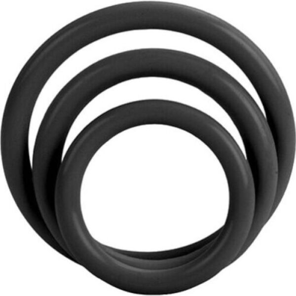 CalExotics Tri-Rings set of three cock rings in three sizes