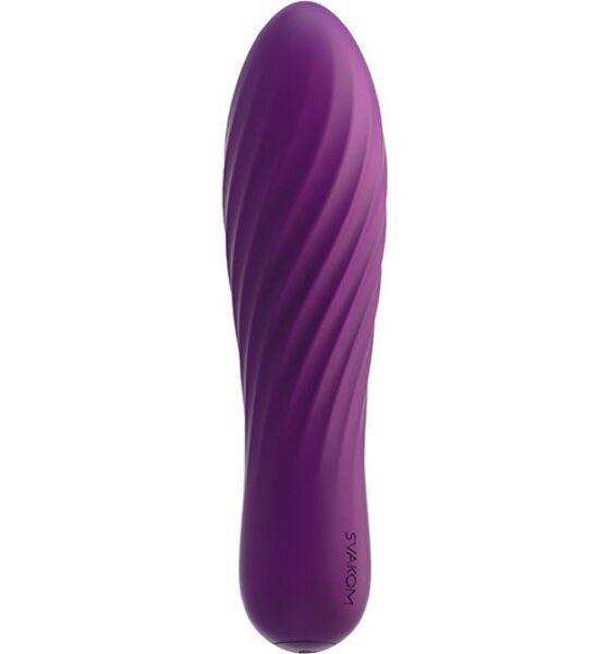 SVAKOM Tulip silicone bullet vibrator with its spiral line texture