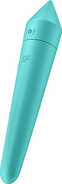 Satisfyer Ultra Power Bullet 8 bullet vibrator with its narrow tip and sloped surface