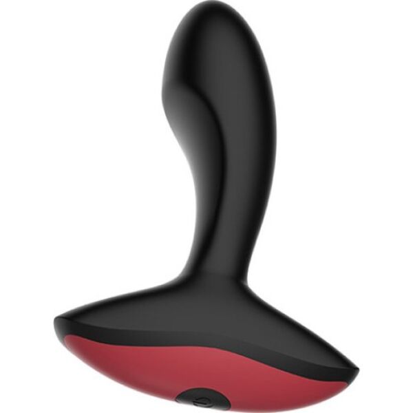 Magic Motion Solstice prostate massager in black, showing its curved shape and wide base