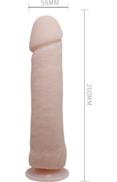Baile 26 cm realistic vibrator in a flesh colour, with veins and a suction cup on the base