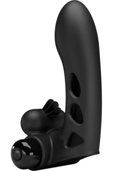 Pretty Love Orlando BI-014836 finger vibrator, black silicone sleeve