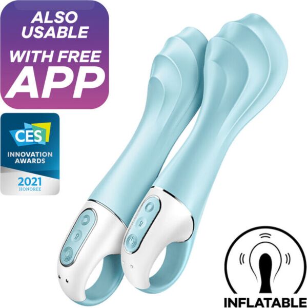 Satisfyer Air Pump Vibrator 5+ inflatable G-spot vibrator with its grip ring
