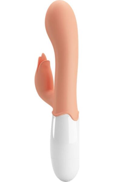 Flesh-coloured G-spot vibrator Pretty Love BI-014961R with a flower-shaped clitoral stimulator