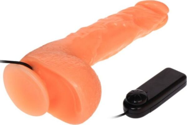 Baile realistic vibrator with remote control and suction cup on the base