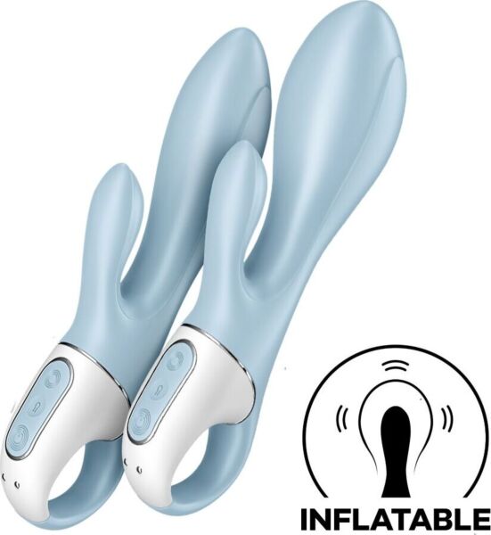 Satisfyer Air Pump Bunny 1 rabbit vibrator in light blue