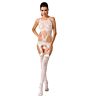 Passion woman bs047 bodystocking - white one size