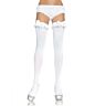 White Ruffled Bow Stockings